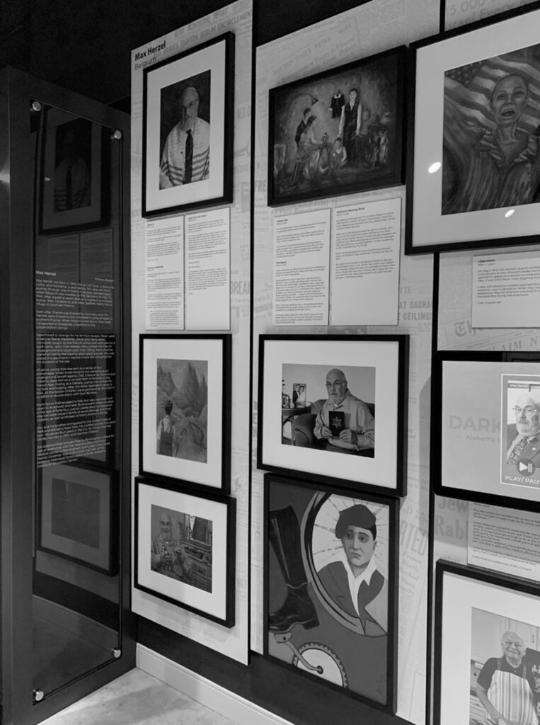 Images and written documents in exhibit