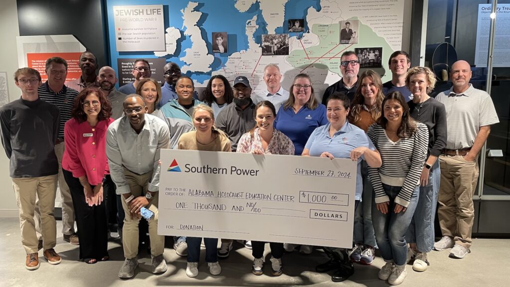Southern Power group photo - donation presented to The Alabama Holocaust Education Center